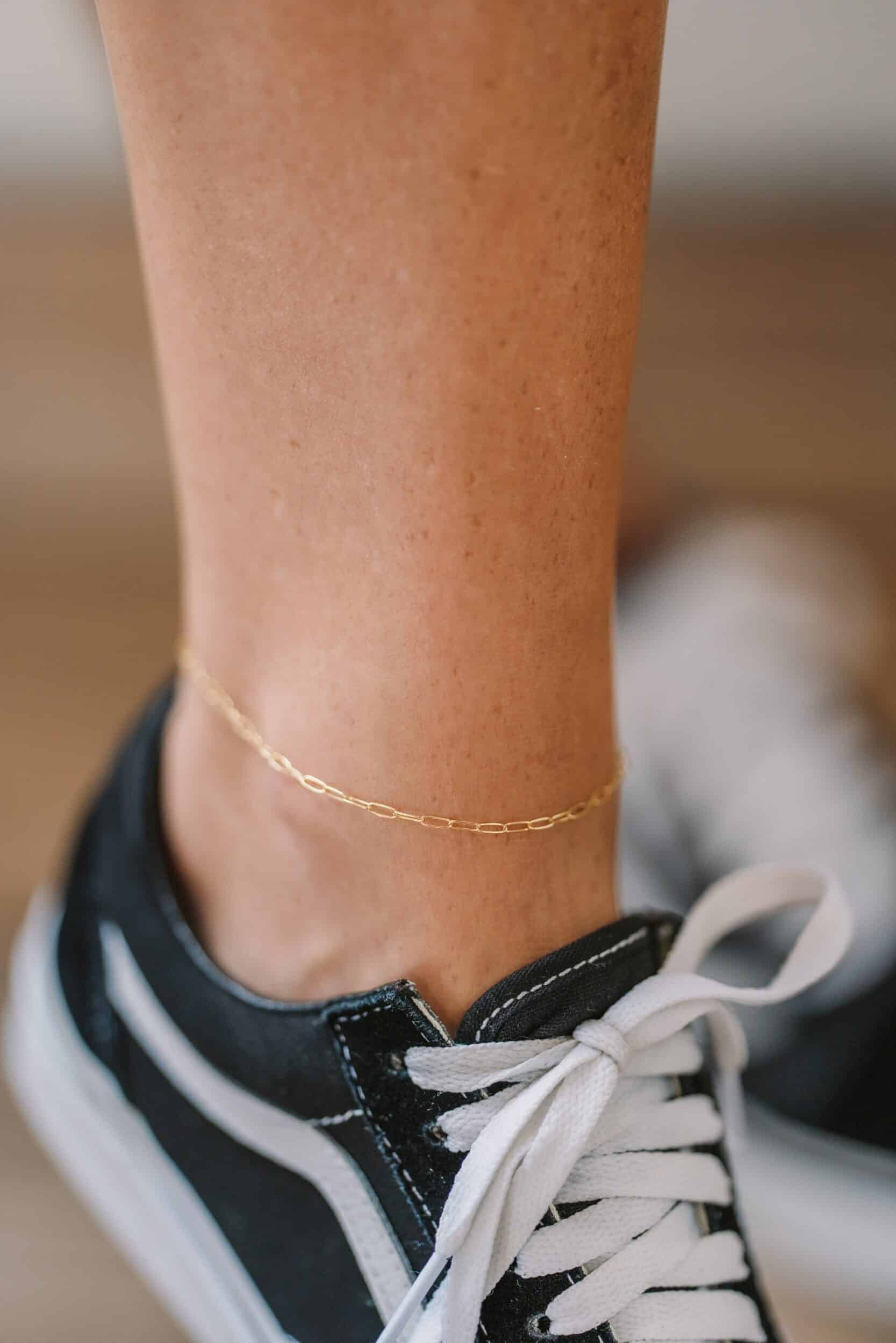 permanent jewelry ankle bracelet okc